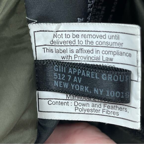 Marc New York Down Feather Quilted Puffer Long Line Jacket Army Green Size 2X - Picture 9 of 12